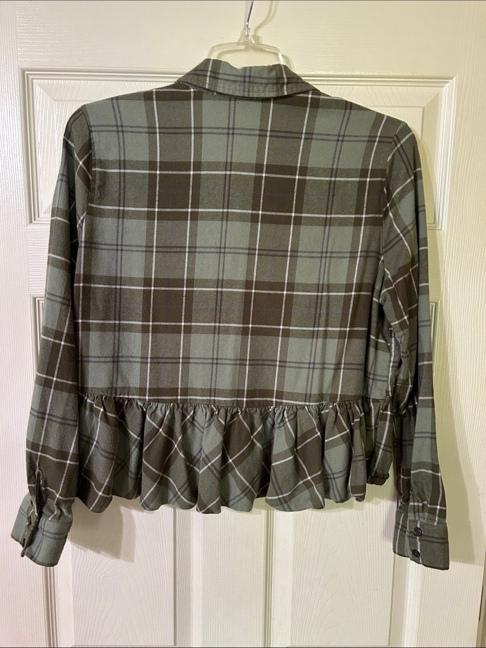Plaid Peplum Blouse - Picture 4 of 5